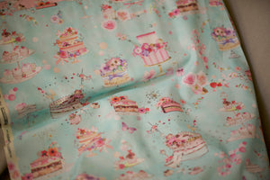 birthday fabric blue