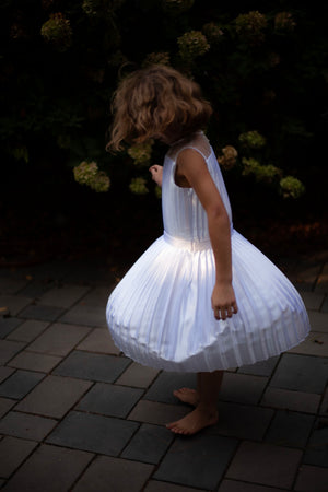 knife pleated girls dress