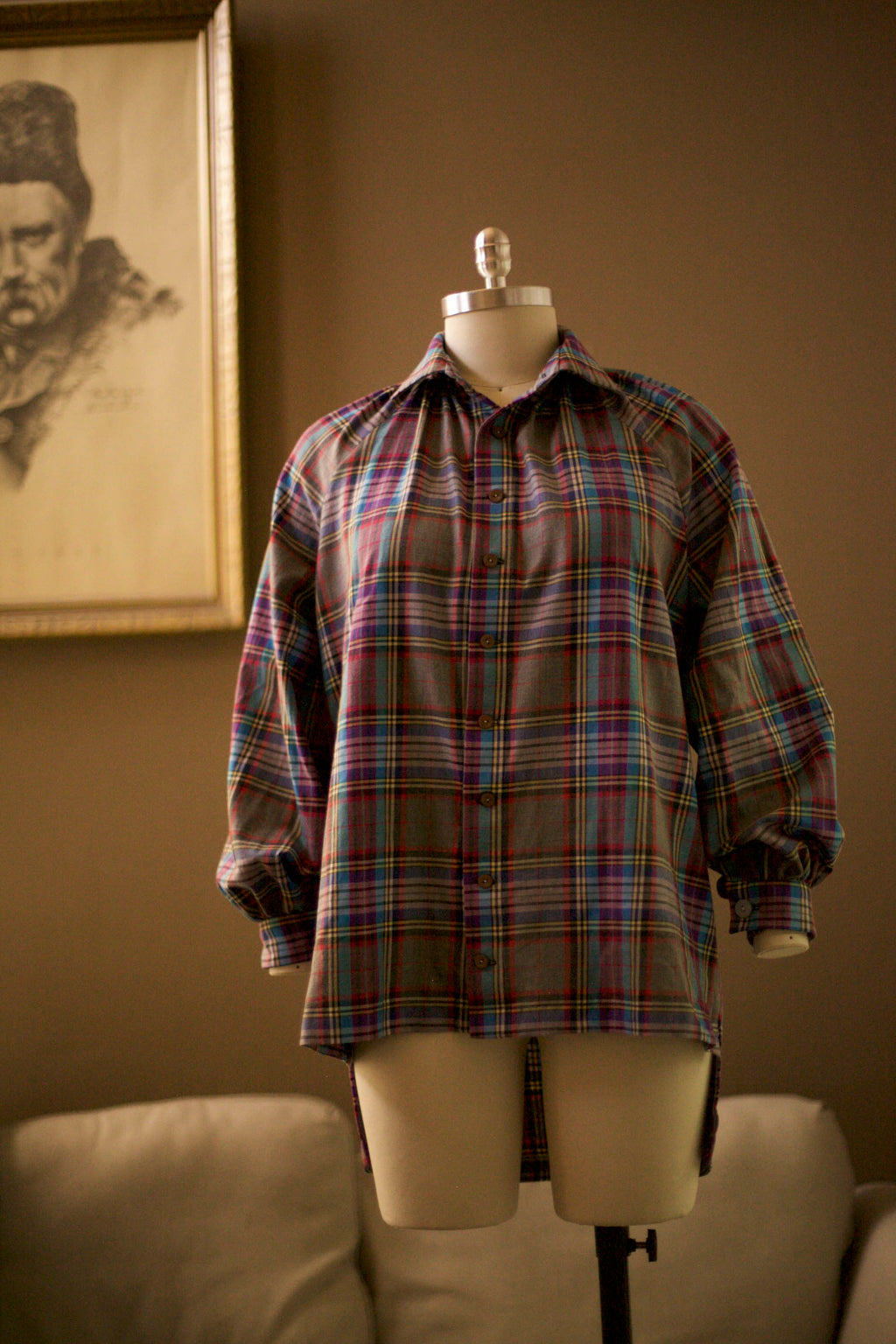 Colorful Women's Plaid Shirt