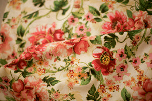 cream decadent garden fabric