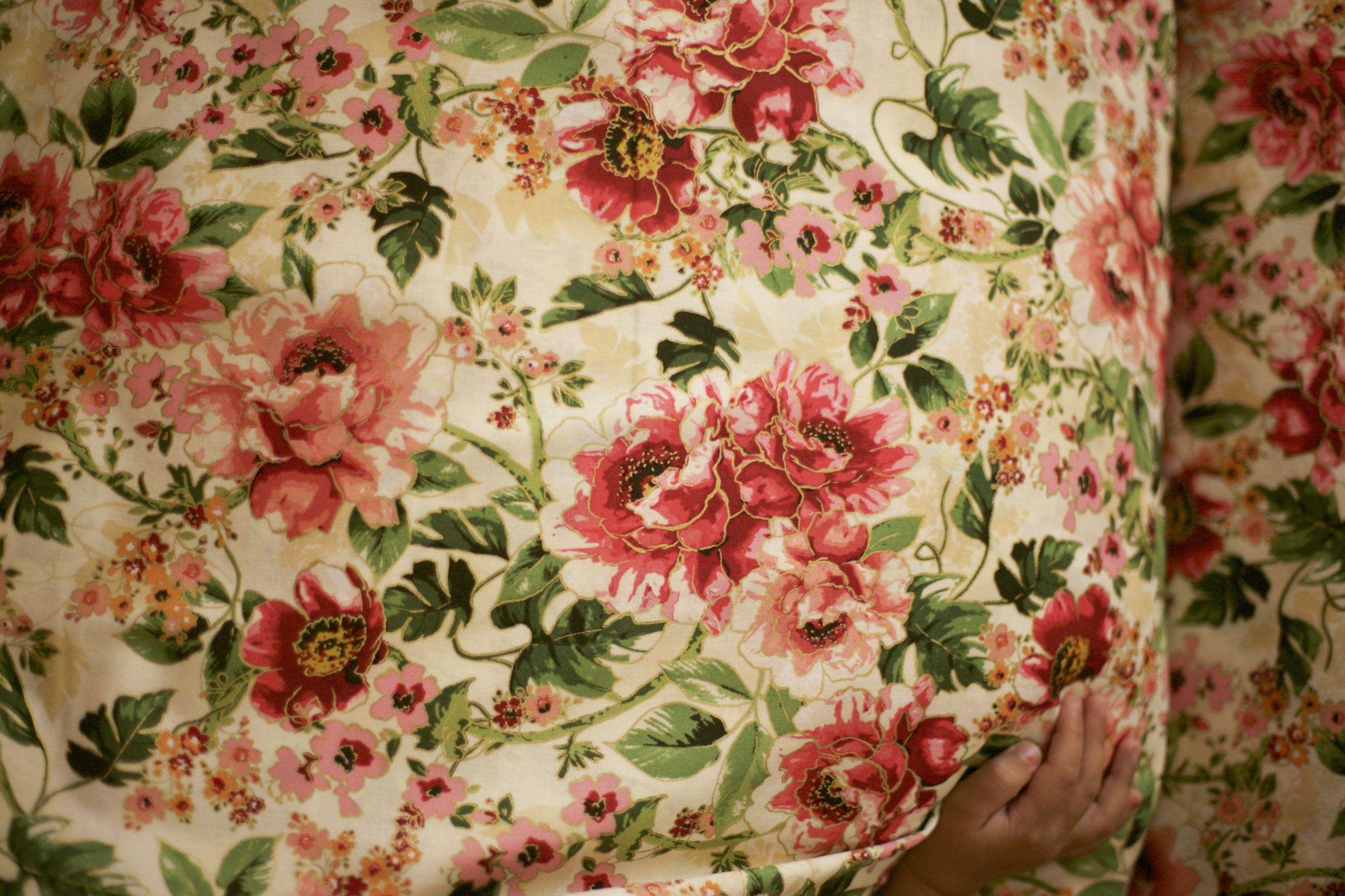 pink rose fabric