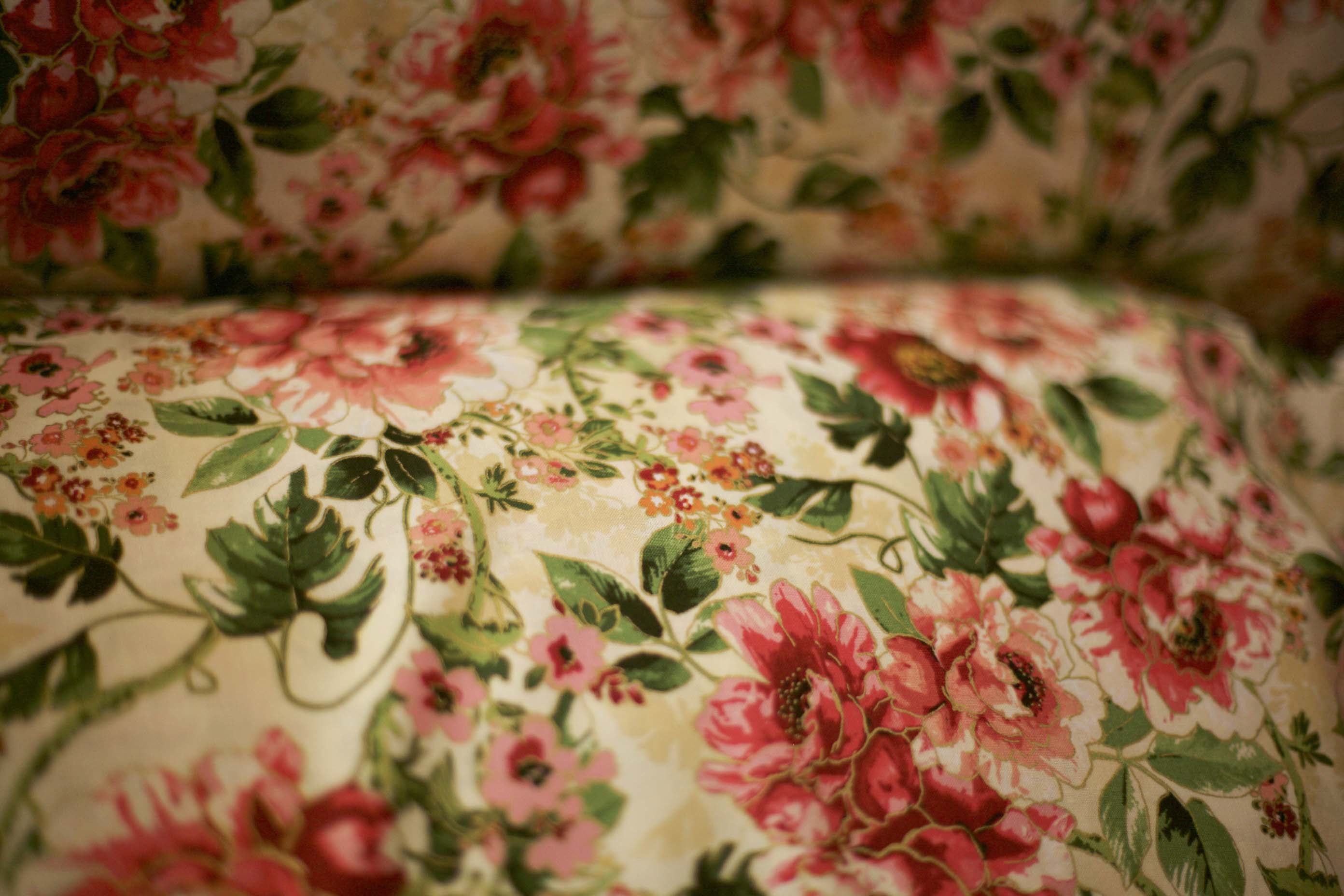 garden roses fabric