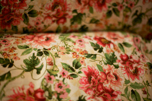 garden roses fabric