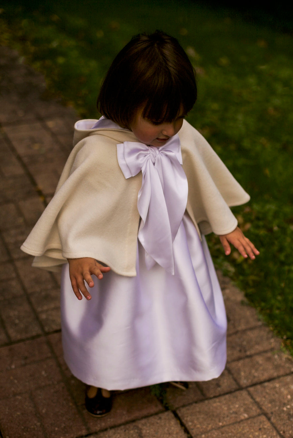 flower girl cape white