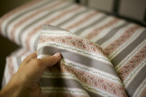 rose stripe vintage fabric