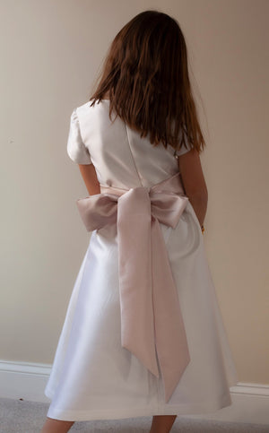 silk junior bridesmaid dress