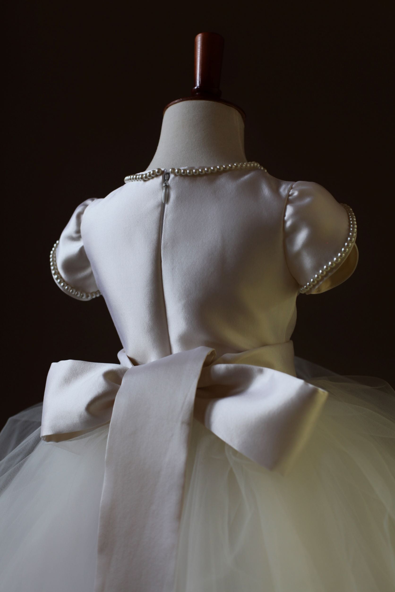 pearls flower girl dress