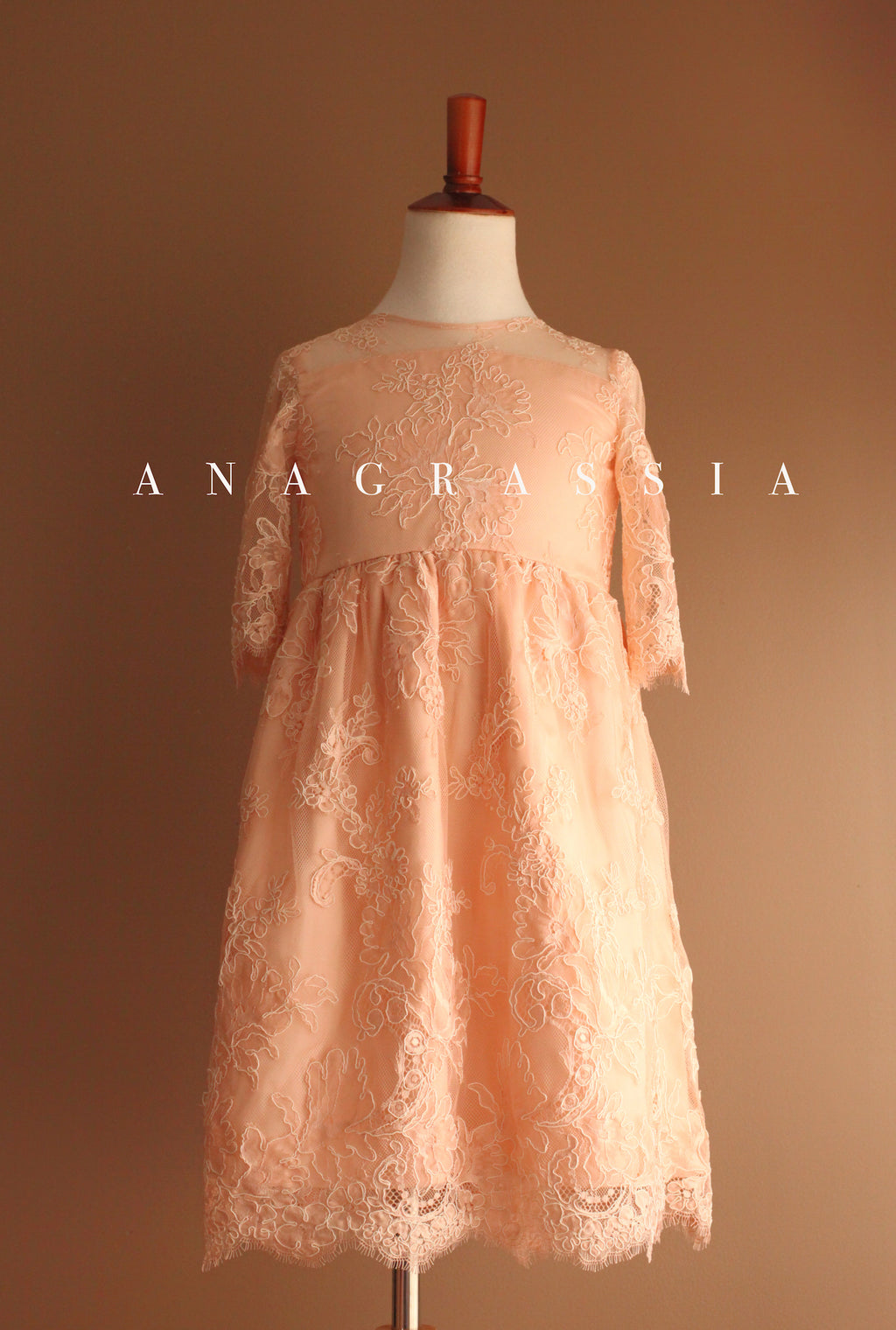 Dusty Rose Lace Dress