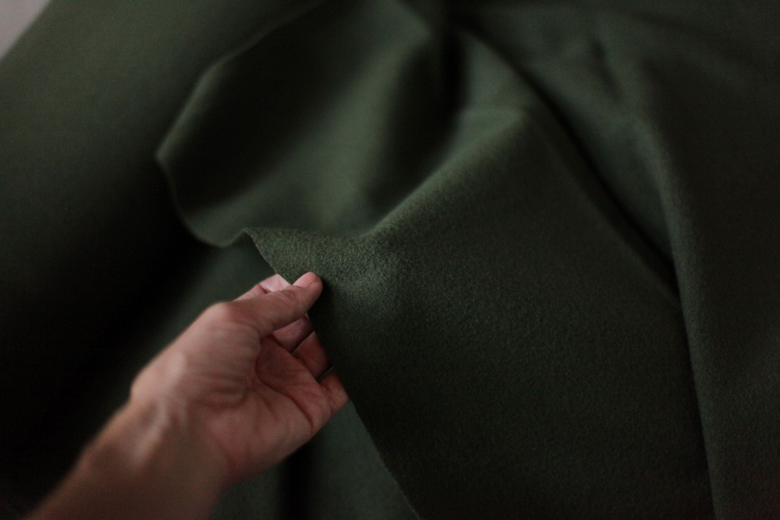Wool Fabric By The Yard - 51 - Green, White, & Black 1 Buffalo